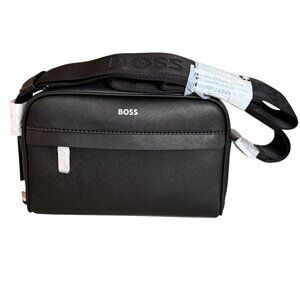 HUGO BOSS Men's Bonded Leather Zair EW Crossbody Shoulder Bag